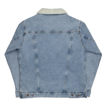 Load image into Gallery viewer, Branded Denim Sherpa Jean Jacket