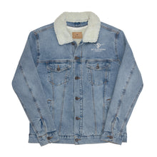 Load image into Gallery viewer, Branded Denim Sherpa Jean Jacket