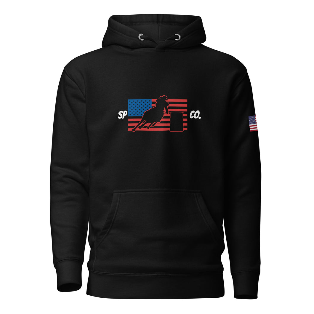 Barrel Racing Flag Hoodie